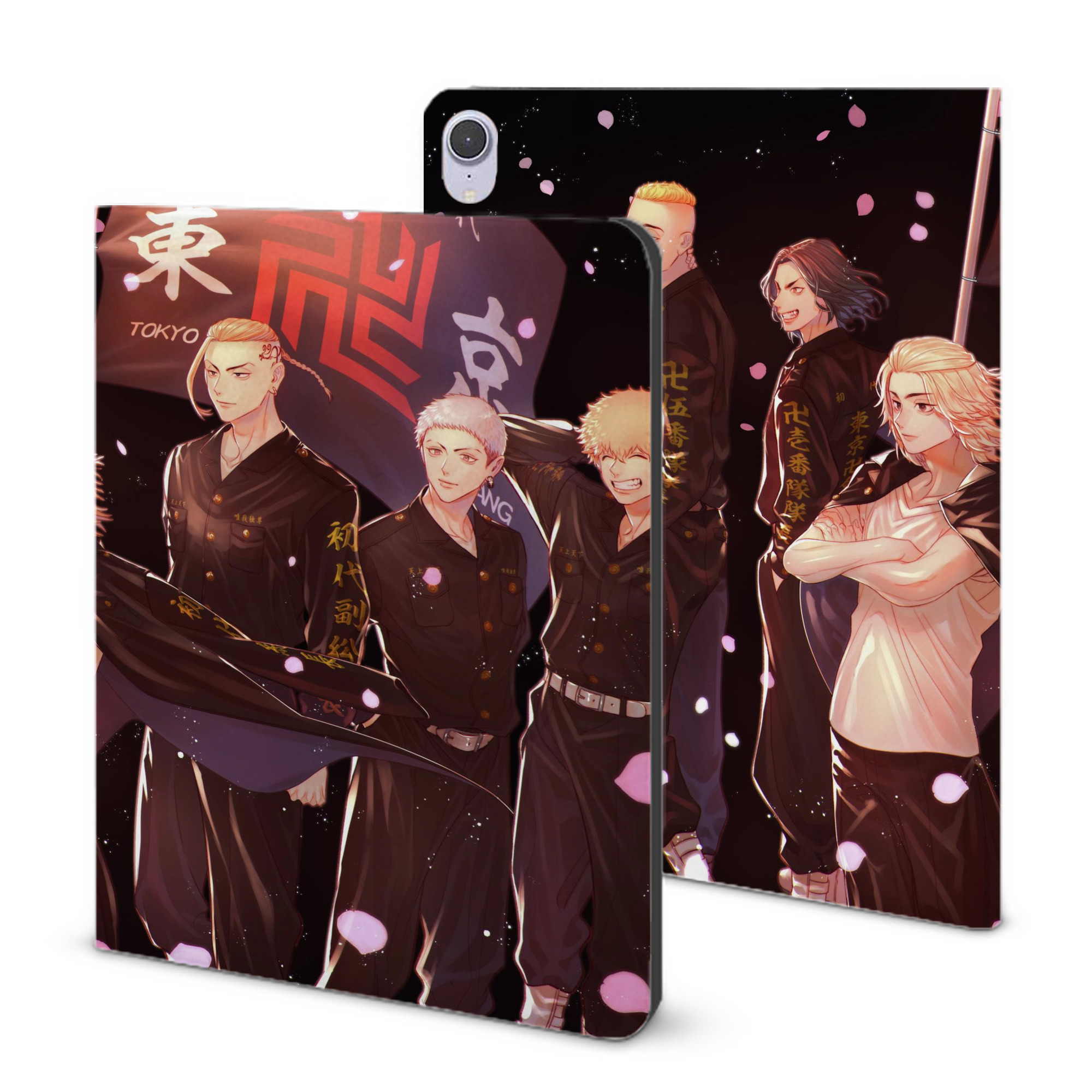 （画像用） 東京リベンジャーズ Tokyo Revengers IPad ケース ブック型 PUレザー TPU 耐衝撃 軽量 薄型 ペン収納なし 全面保護 IPad 各モデル対応